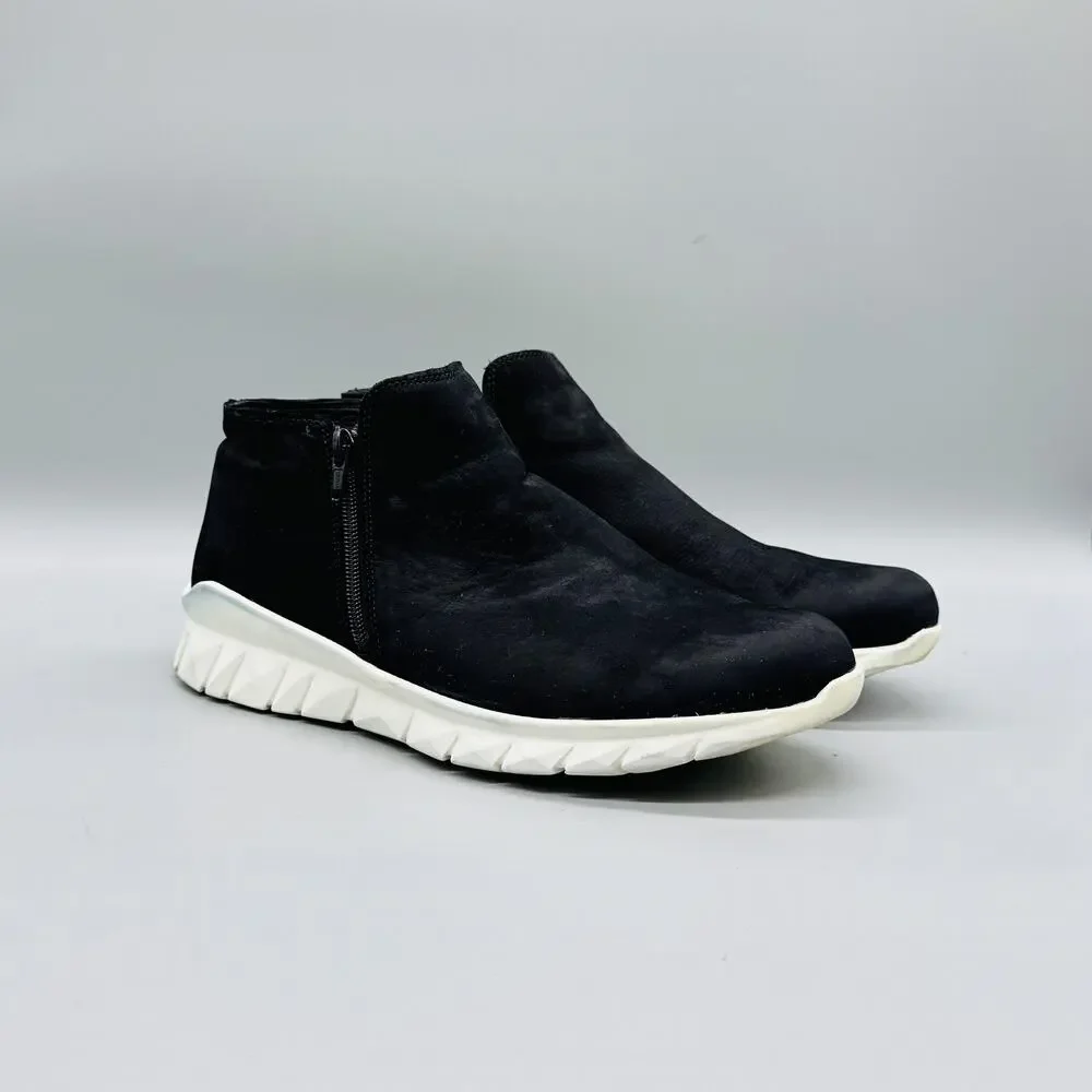 Naot Shoes Womens 11 Black Suede Side Zip Ankle Booties Walking Casual Comfort